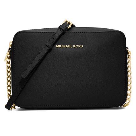 michael kors jet set cross large black|michael kors jet set pouch.